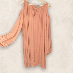 Alice & You UK 24‎ US 20 Orange Keyhole Cold Shoulder Tunic Mini Dress Asos Plus